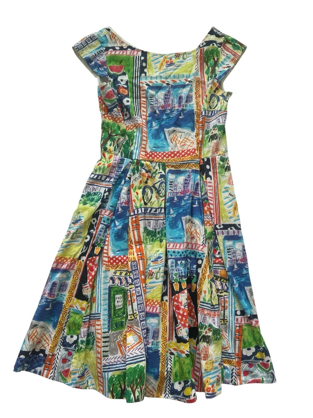 kate spade ♠️  picnic Fit-and-Flare Dress - Picture 3 of 9